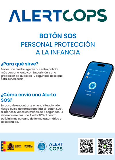 Díptico personal de protección a la infancia
