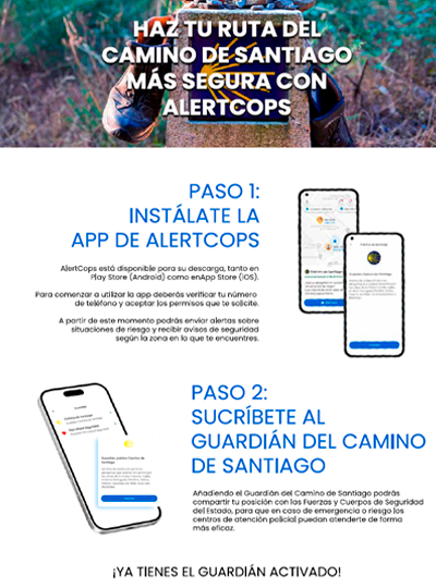 Infografía Alertcops: Camino de Santiago